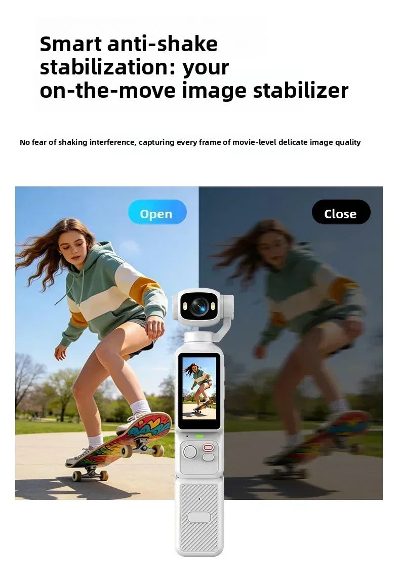 Action Camera 4K con gimbal e obiettivo 180°