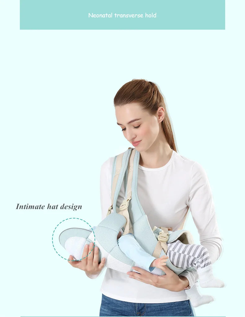 Marsupio ergonomico con sgabello da vita multiuso