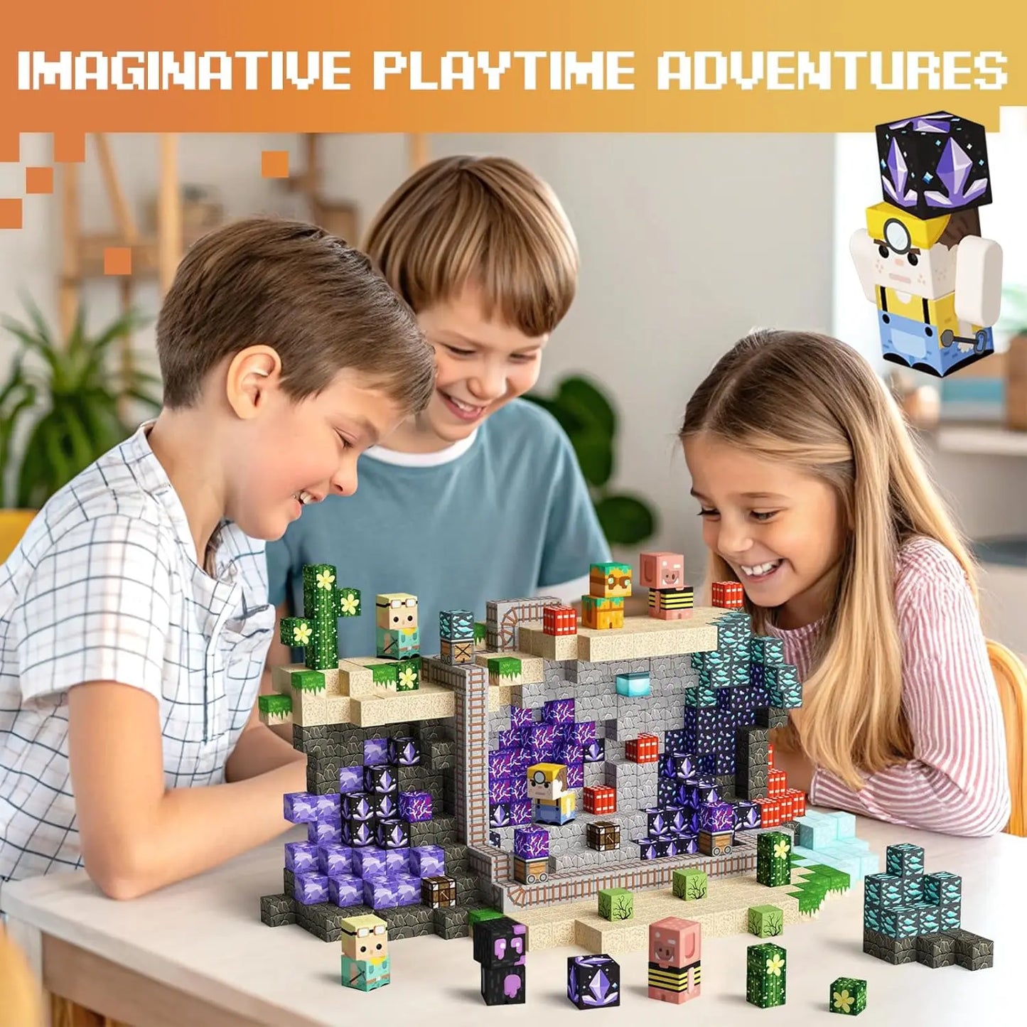 Blocchi Magnetici Mine World – Costruisci, Esplora e Impara Giocando