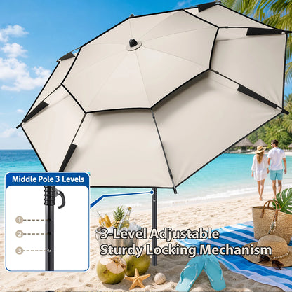 Ombrellone 220 cm con protezione UV e doppio strato