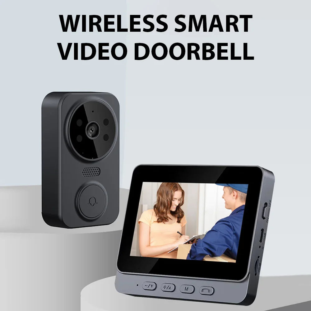 Campanello video 4,3'' IPS con interfono 2.4G wireless