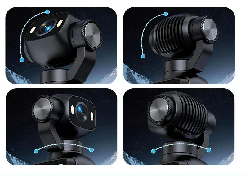 Action Camera 4K con gimbal e obiettivo 180°