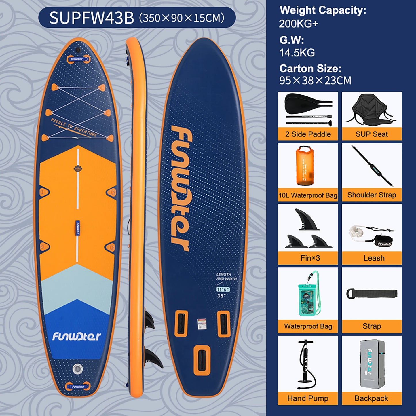 Feath-R-Lite 11' SUP gonfiabile - kit accessori