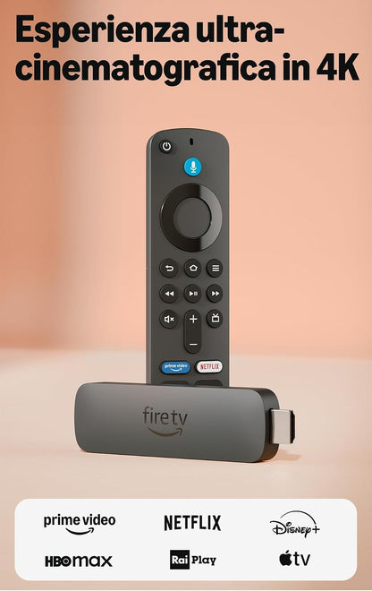 Fire TV Stick 4K Plus di Amazon, dispositivo per lo streaming con supporto per Wi-Fi 6, Dolby Vision/Atmos e HDR10+, trova serie TV più velocemente con Alexa+