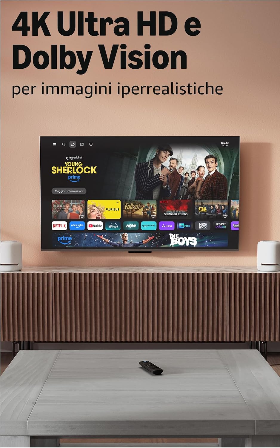 Fire TV Stick 4K Plus di Amazon, dispositivo per lo streaming con supporto per Wi-Fi 6, Dolby Vision/Atmos e HDR10+, trova serie TV più velocemente con Alexa+