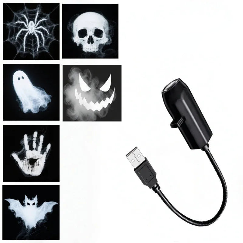 Proiettore LED USB per stanza con motivi switchabili Halloween